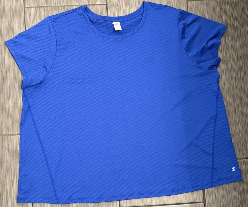 Xersion Women’s Blue Short Sleeve T-Shirt Size 3X NWT Activwear Workout
